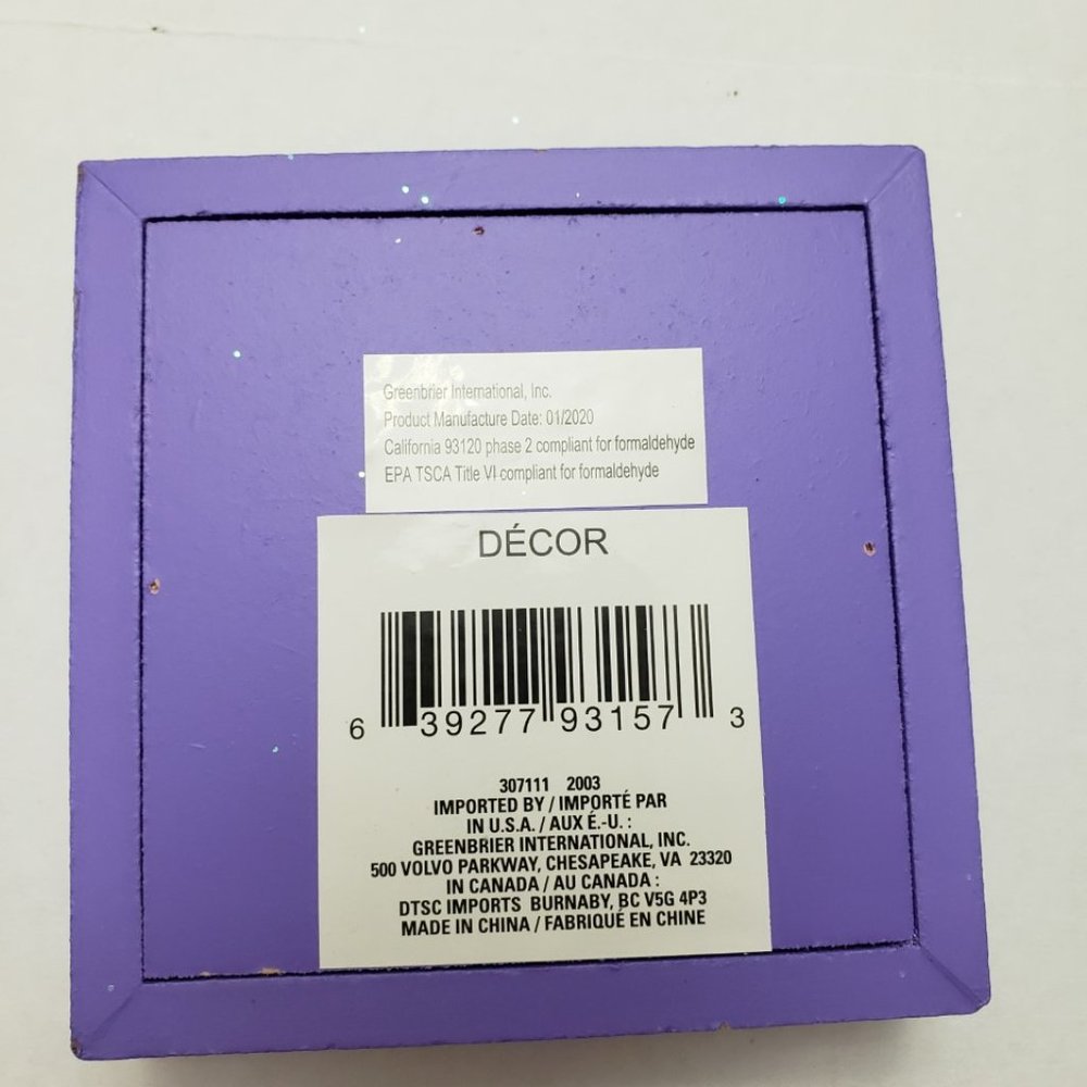 Light purple glitter shadow box - Picture 2 of 2